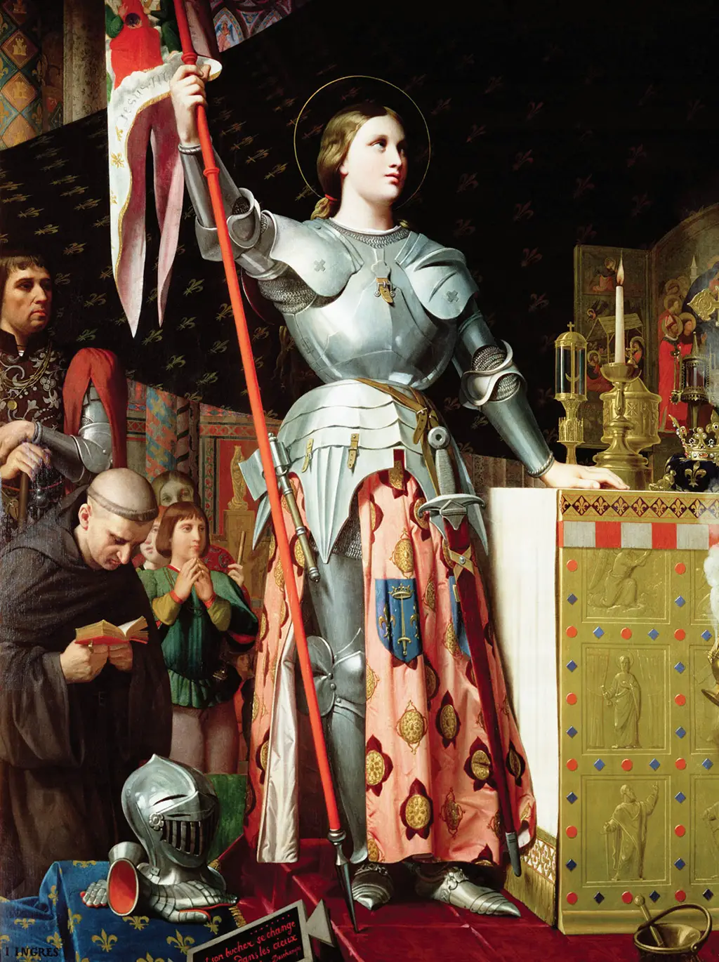 Joan of Arc at the Coronation of Charles VII in Detail Jean-Auguste-Dominique Ingres